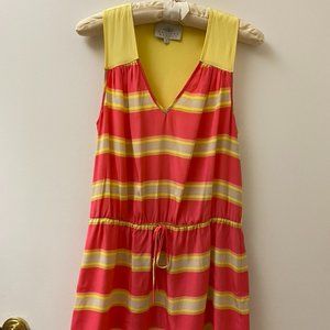 Madison Marcus Yellow and Pink Striped Dress